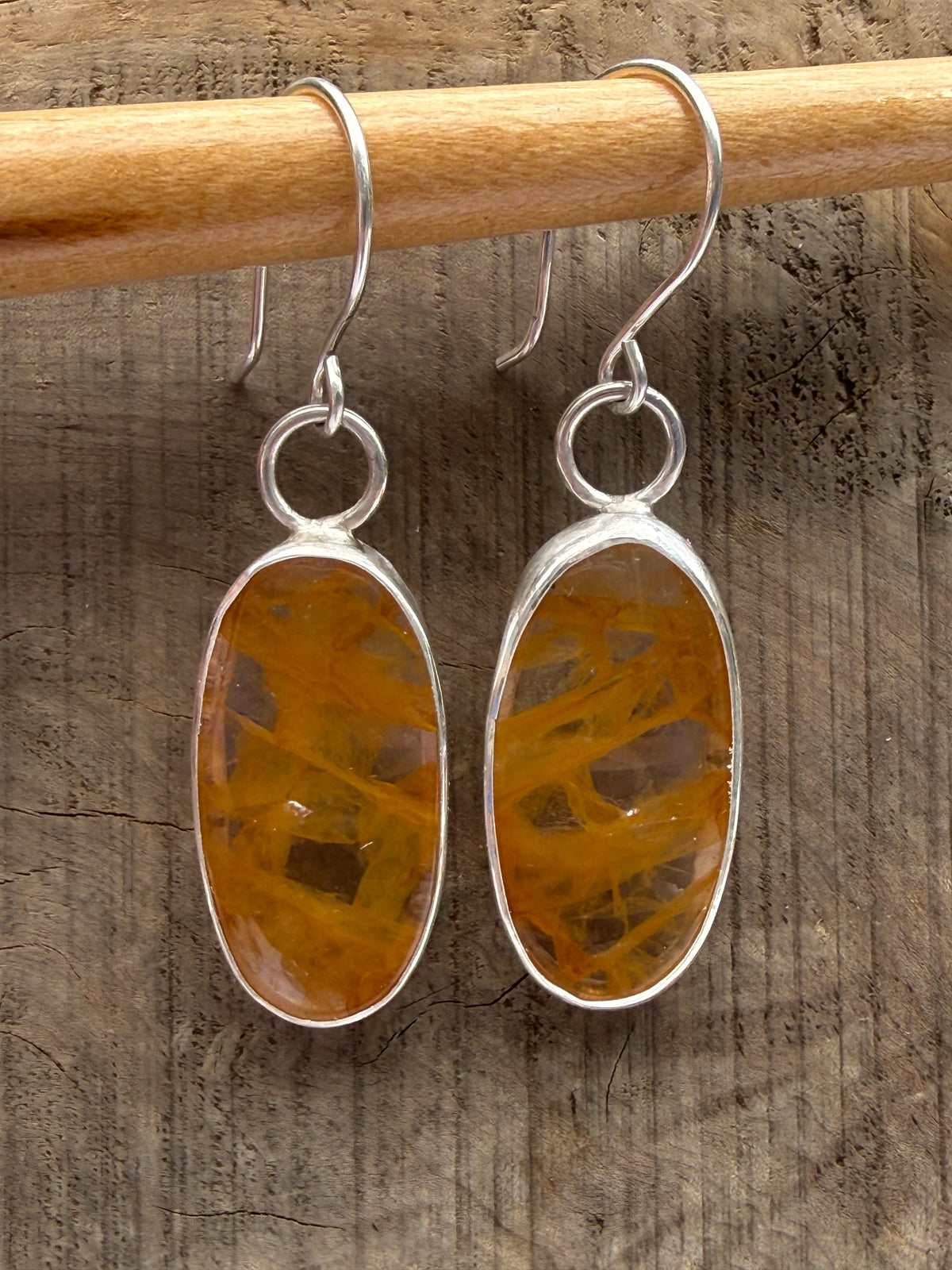 Golden Healer Quartz Earrings | Sterling Silver