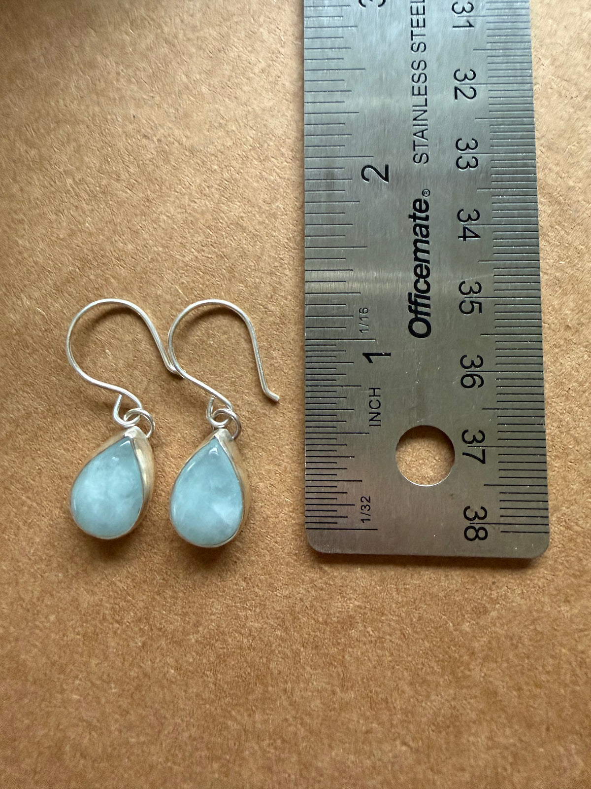 Aquamarine teardrop earrings