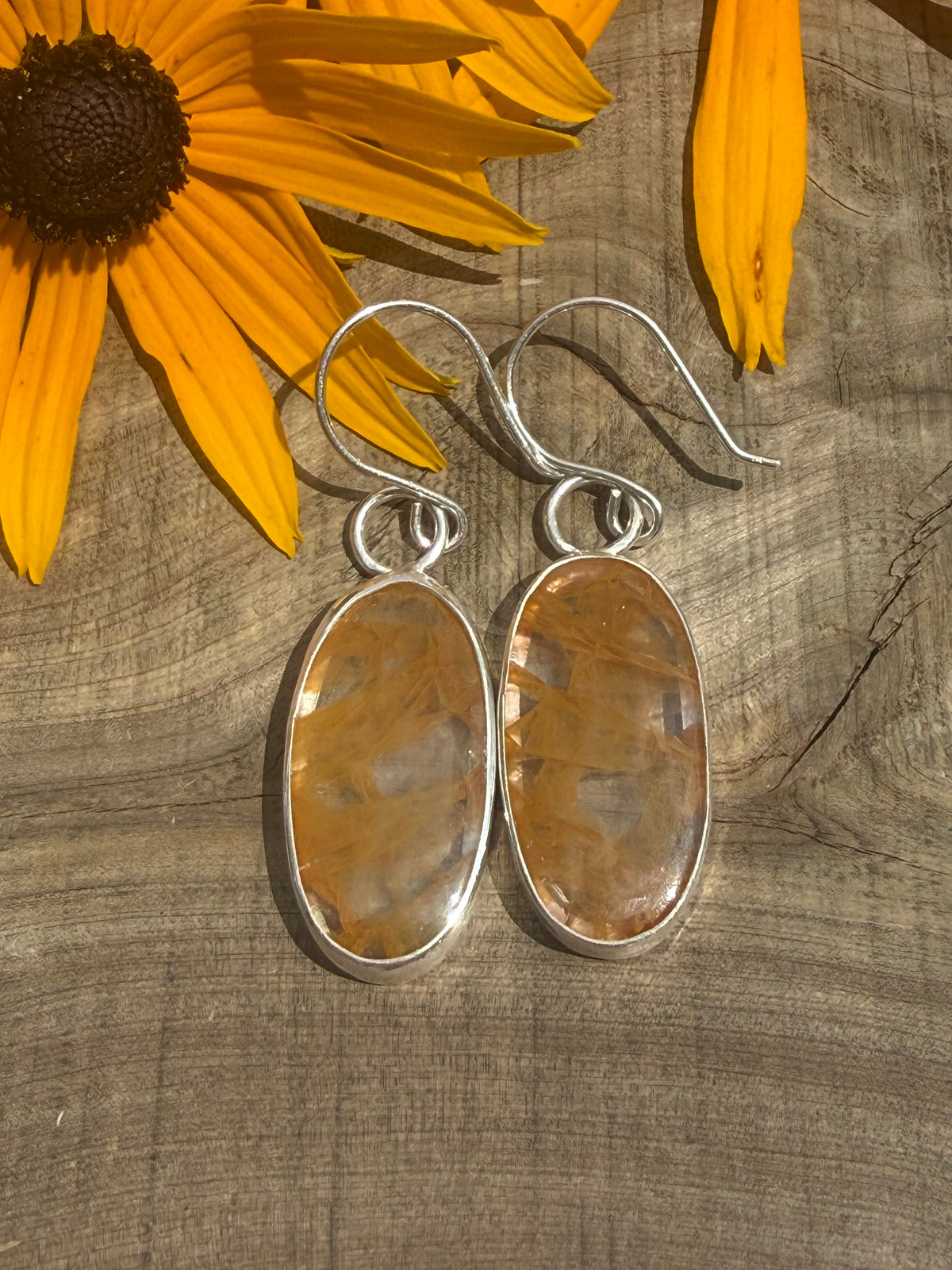 Golden Healer Quartz Earrings | Sterling Silver