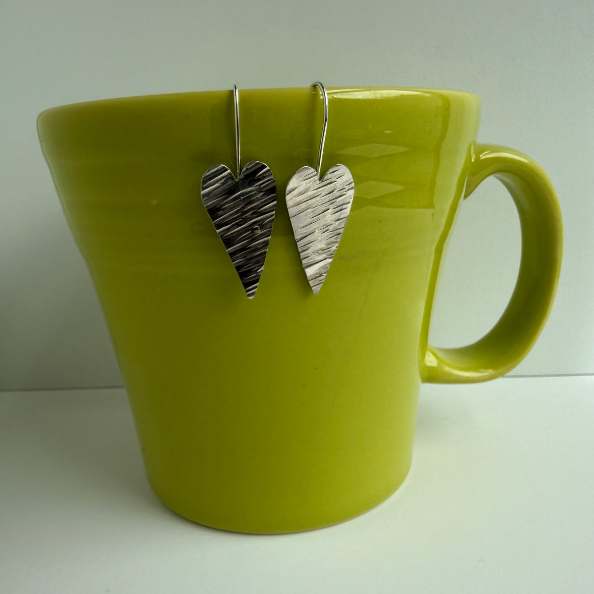 Textured Heart Earrings
